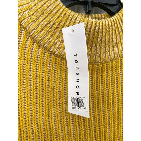 Topshop Mock Neck Sweater Oversized Rib Knit - Picture 6 of 7